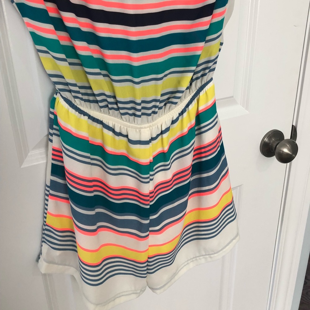 Aqua Striped Romper - Picture 5 of 5